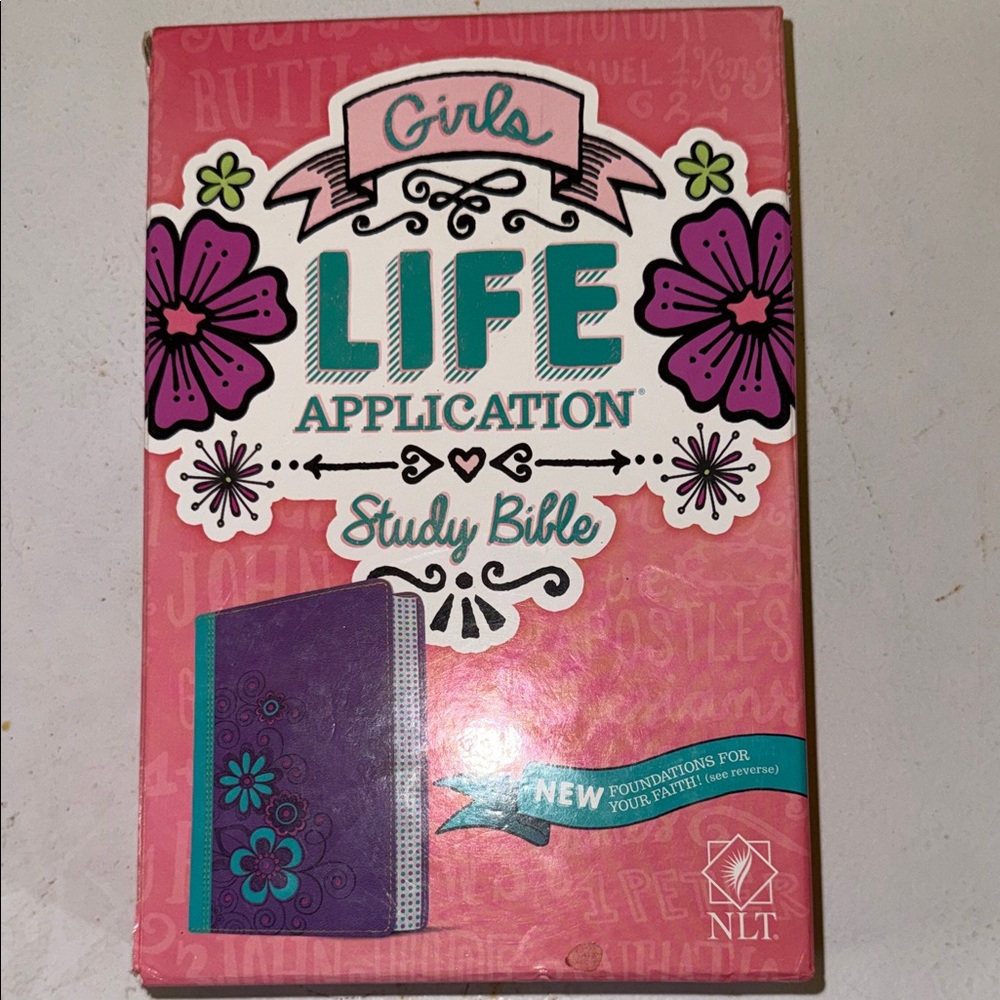 Girls Life Application Study Bible - Purple & Turquoise